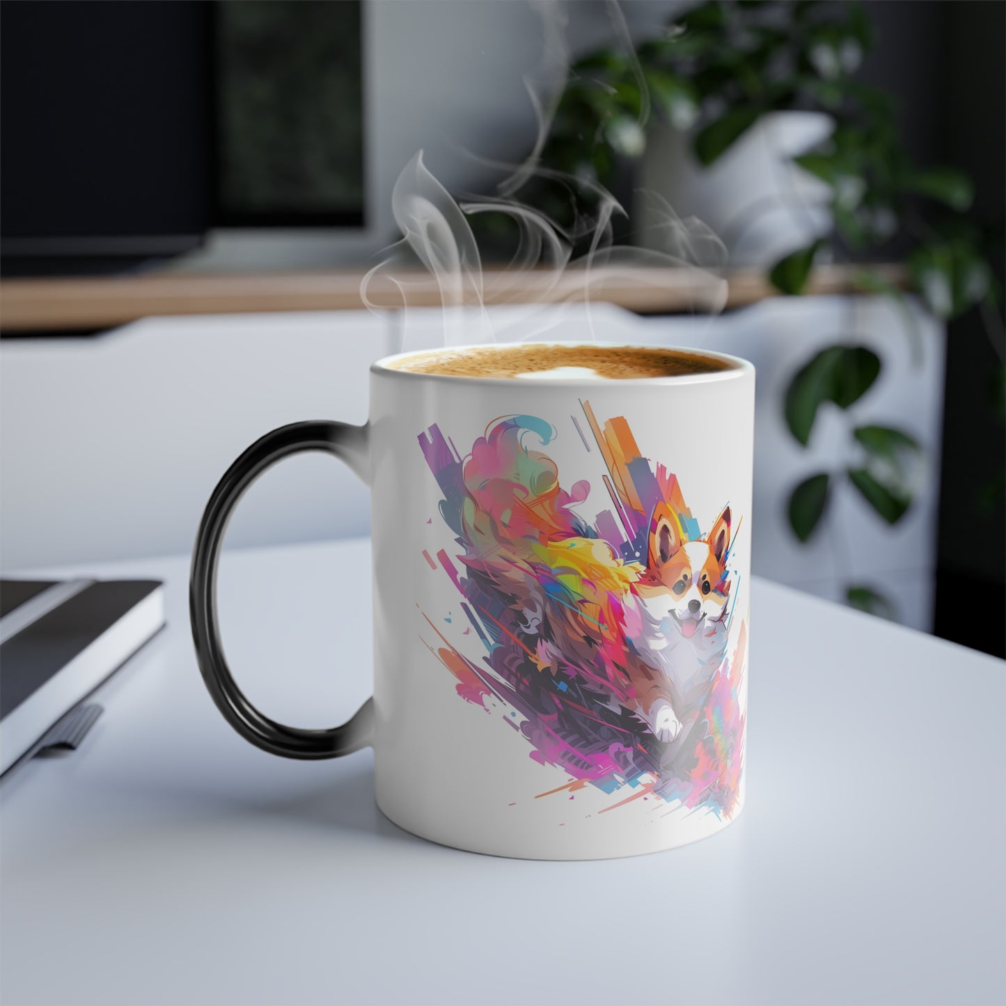 Corgi Art | Color Morphing Mug, 11oz