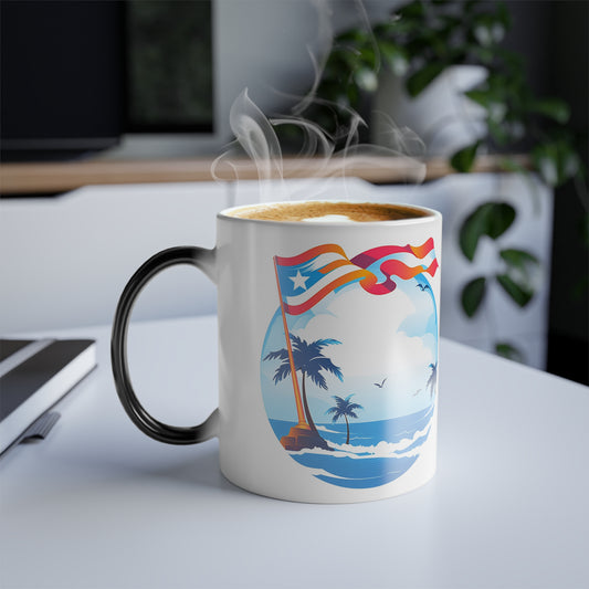 tropical de puerto rico | Taza que cambia de color, 11 oz