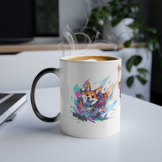 Corgi design | Color Morphing Mug, 11oz