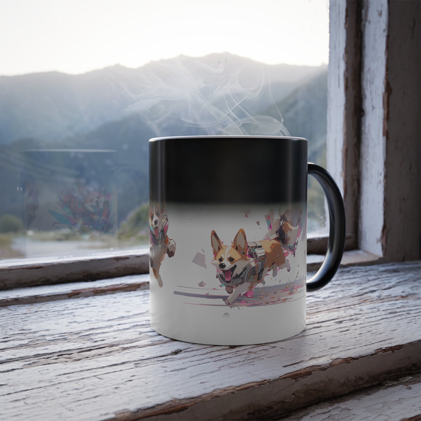 Corgi design | Color Morphing Mug, 11oz