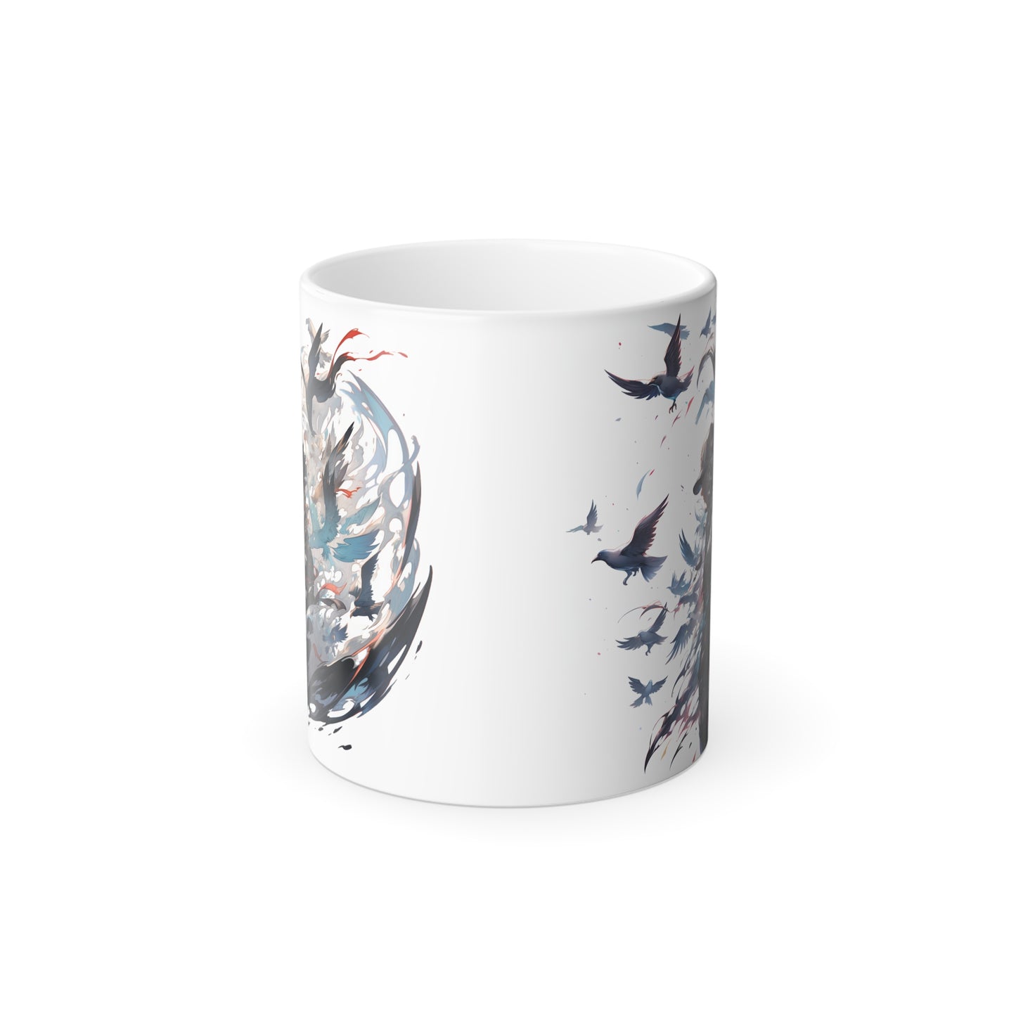 Birds On Flames Concept | Color Morphing Mug, 11oz