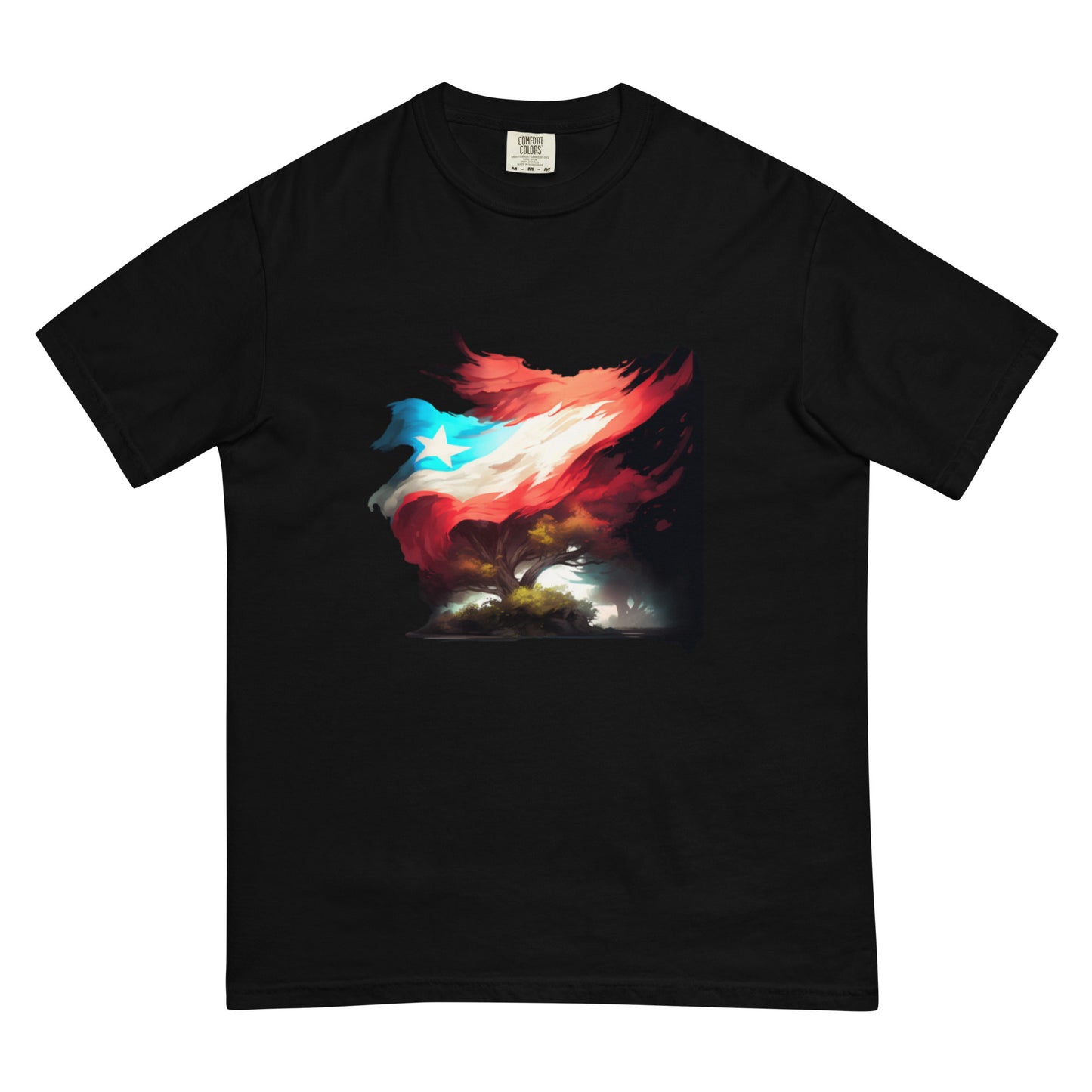 Puerto Rico Flag Tree | Unisex garment-dyed heavyweight t-shirt