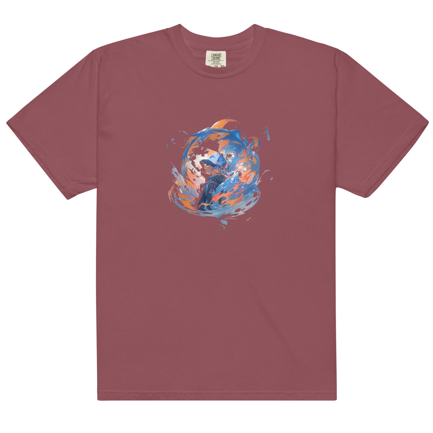 Water Style Flames | Unisex garment-dyed heavyweight t-shirt