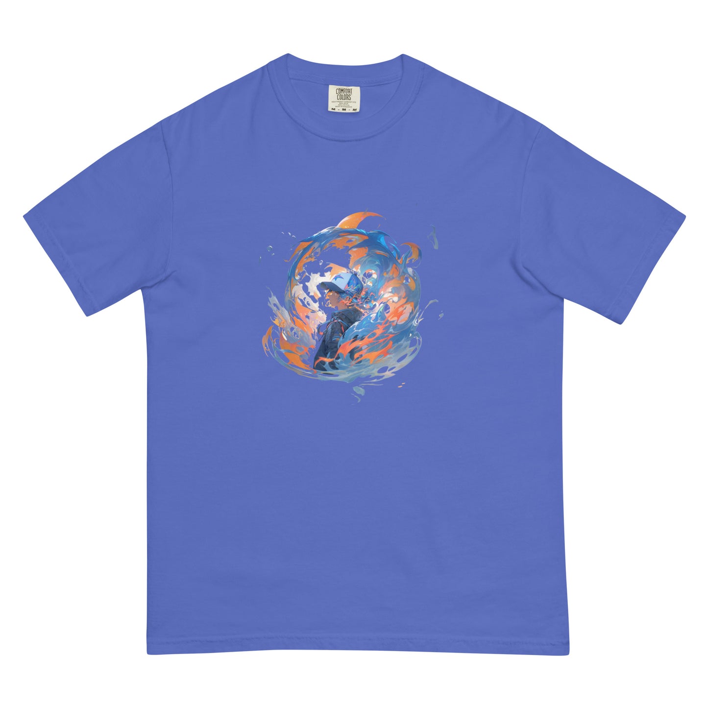 Water Style Flames | Unisex garment-dyed heavyweight t-shirt