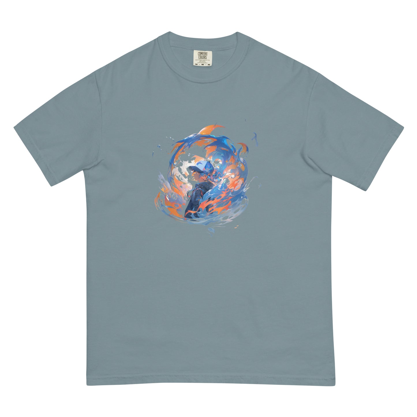 Water Style Flames | Unisex garment-dyed heavyweight t-shirt