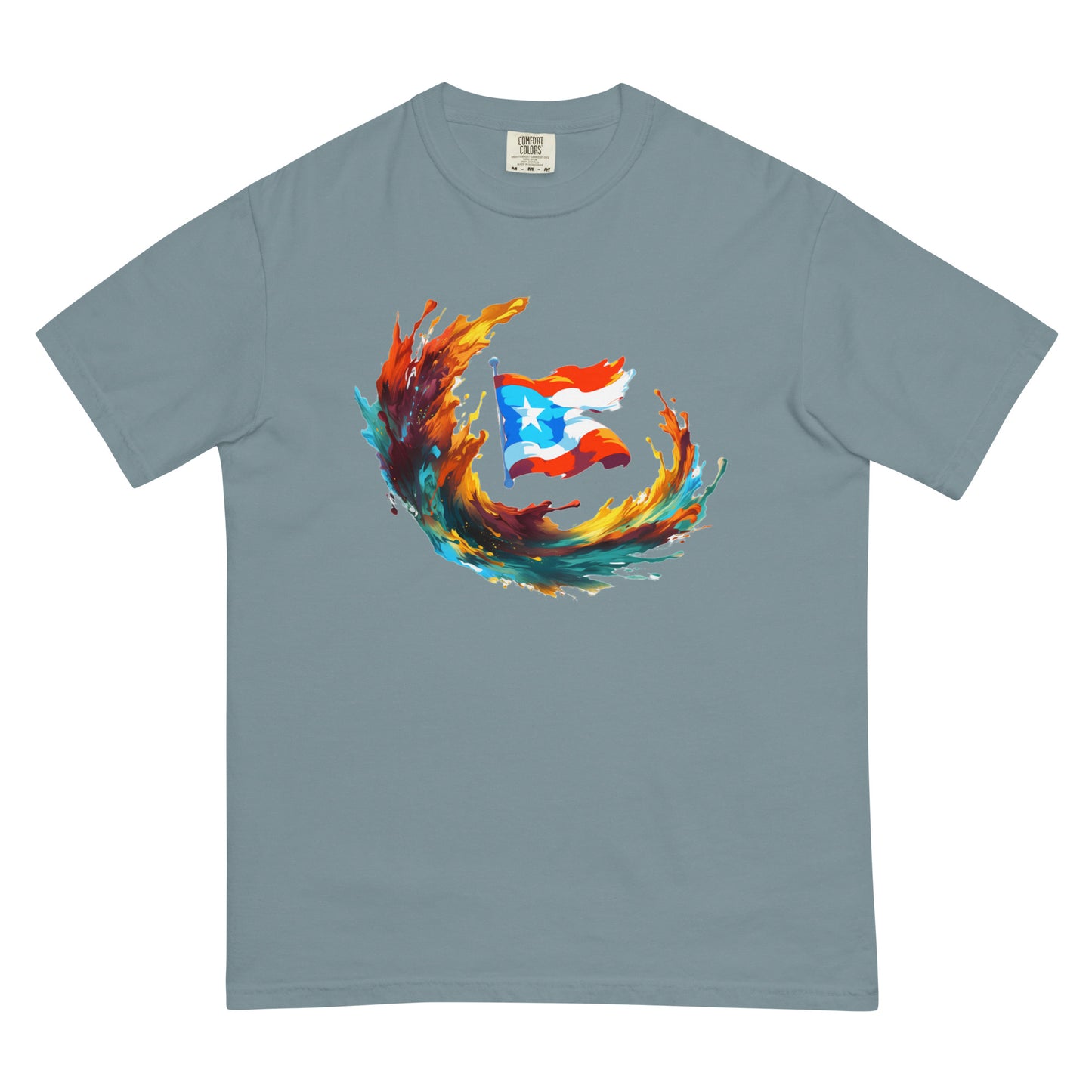 Bandera de PR Water Paint | Unisex garment-dyed heavyweight t-shirt