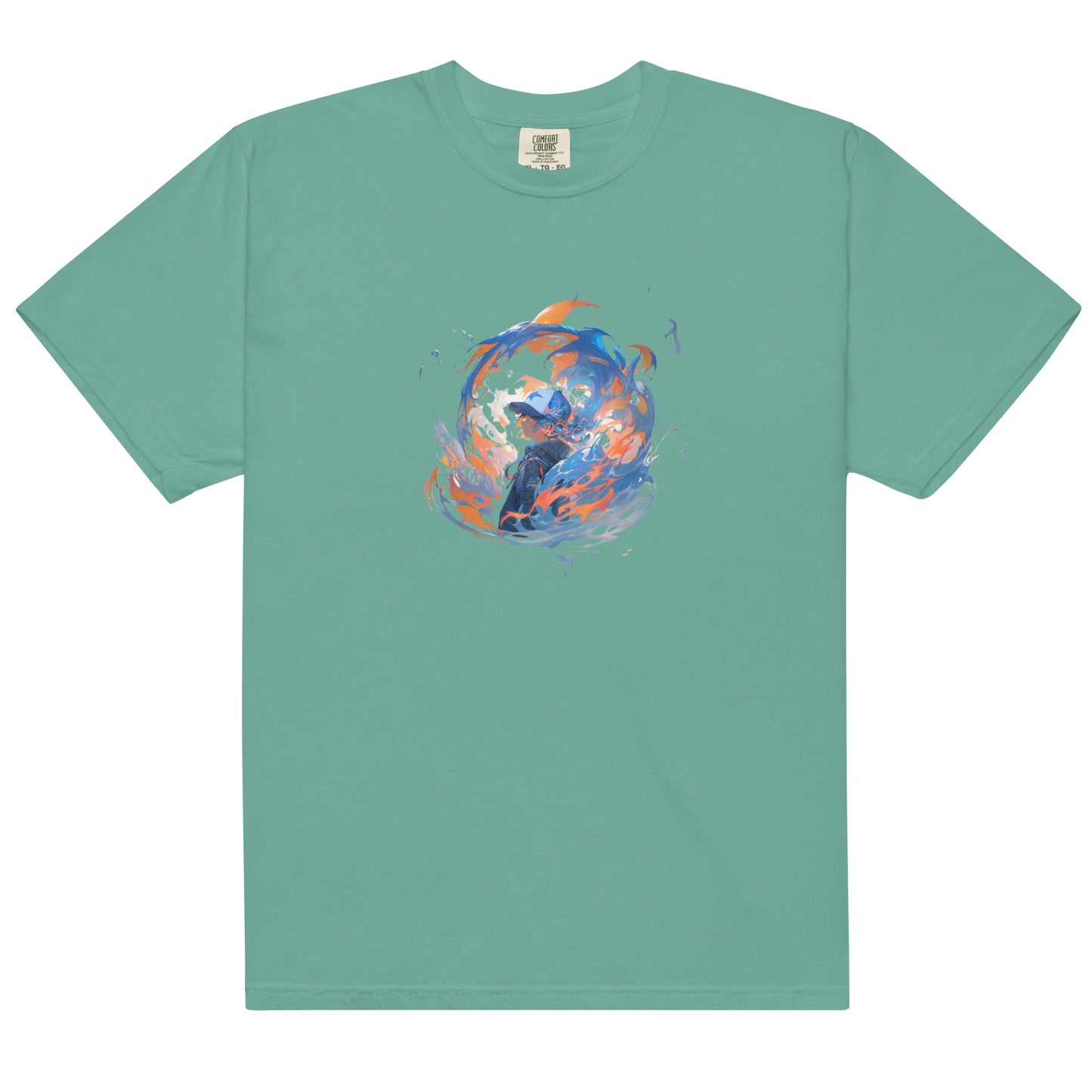 Water Style Flames | Unisex garment-dyed heavyweight t-shirt
