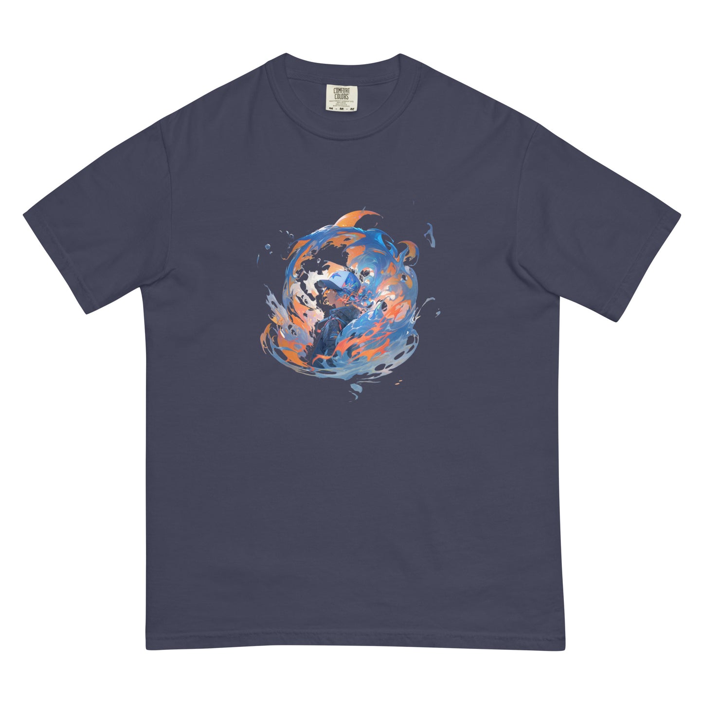 Water Style Flames | Unisex garment-dyed heavyweight t-shirt