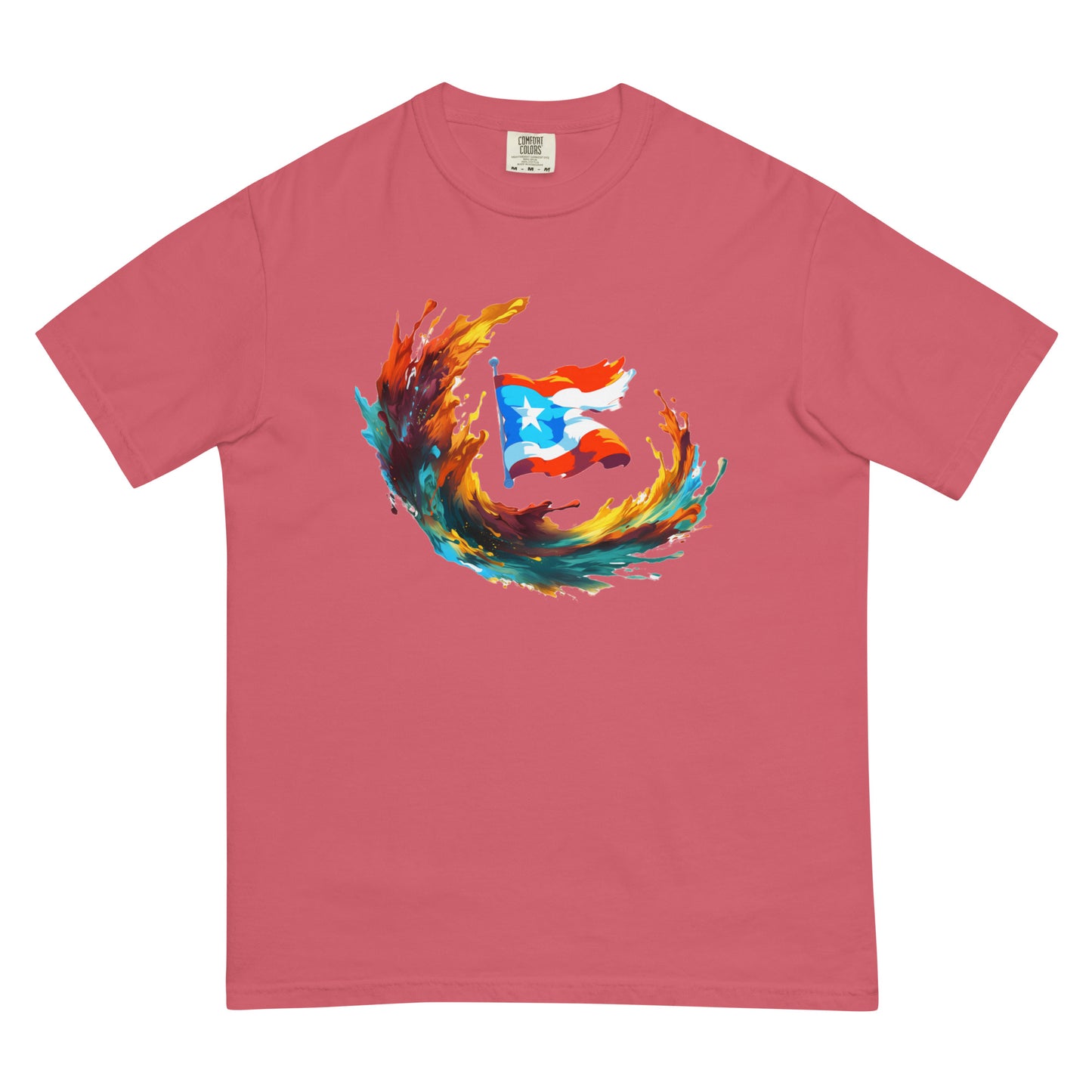 Bandera de PR Water Paint | Unisex garment-dyed heavyweight t-shirt