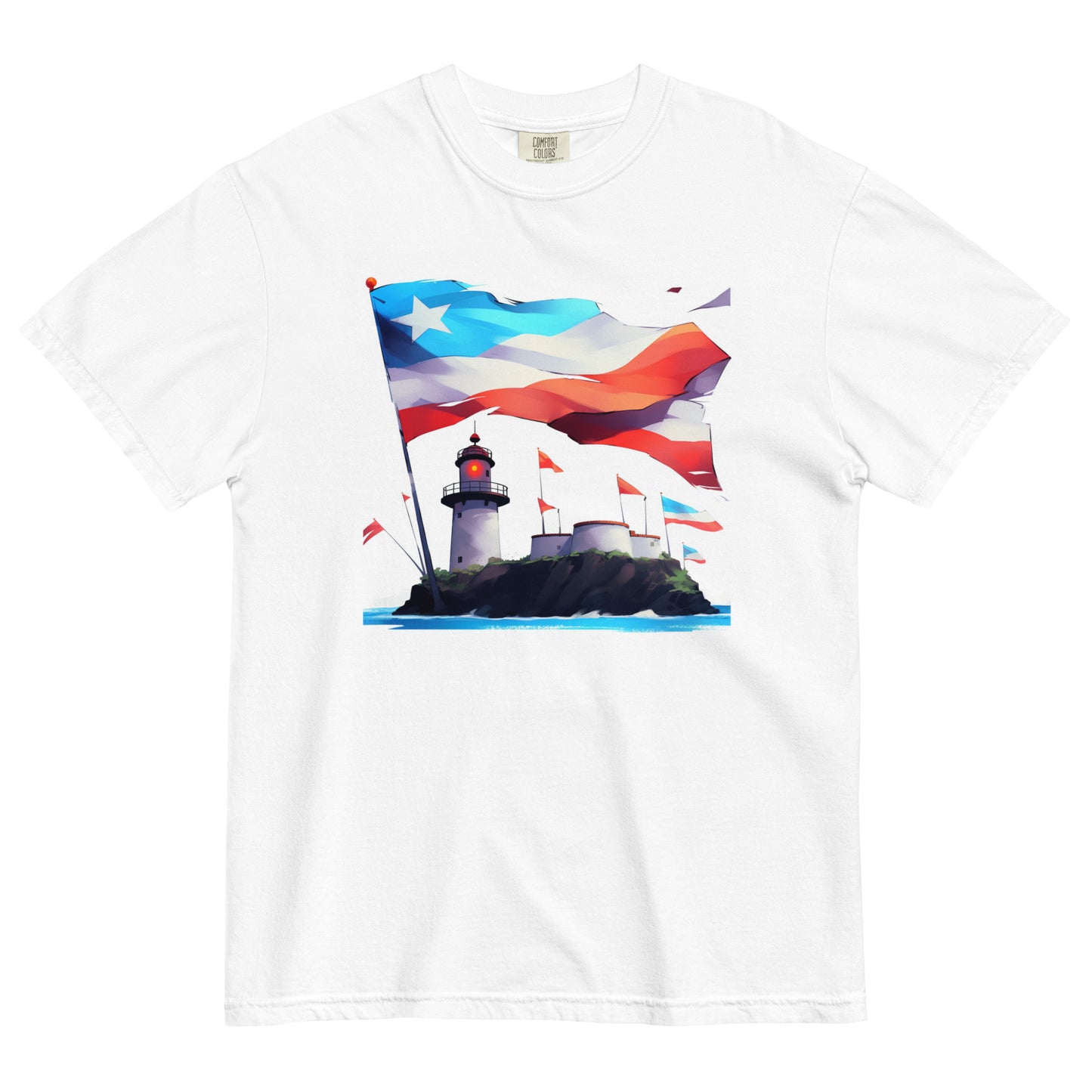 Puerto Rico Lighthouse | Unisex garment-dyed heavyweight t-shirt